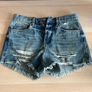 Black NYC denim shorts